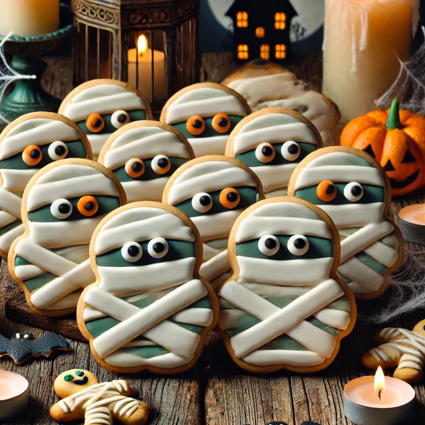 Galletas de momia Halloween