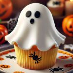 cupcake de fantasma para halloween