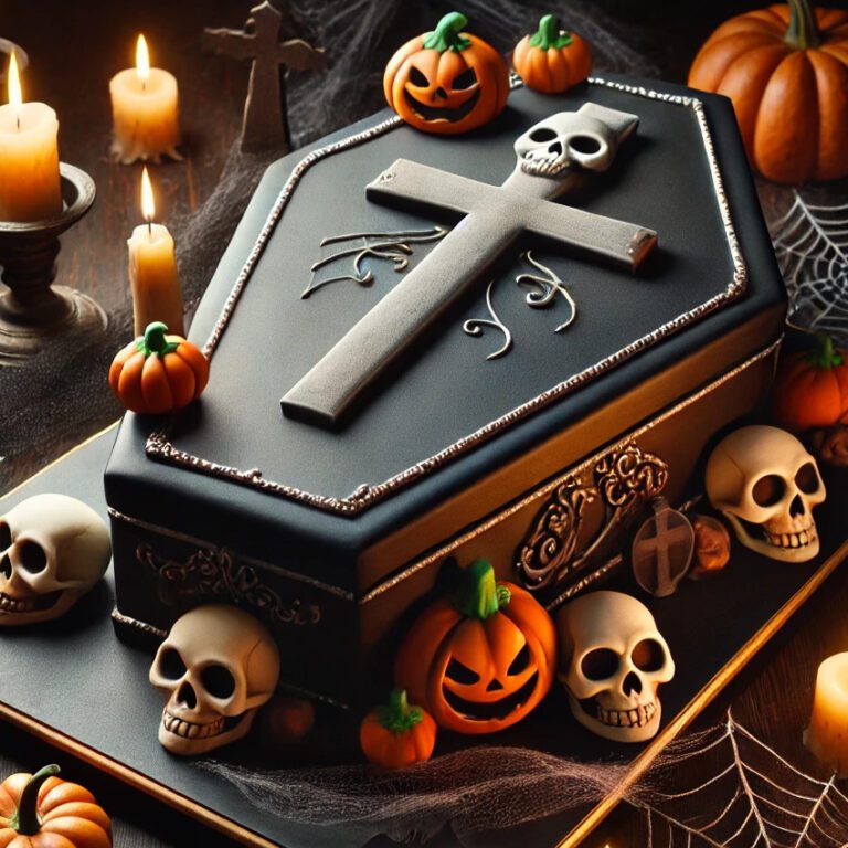 tarta de ataud para halloween