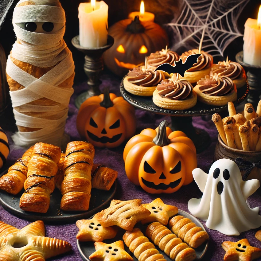 postres con hojaldre para halloween