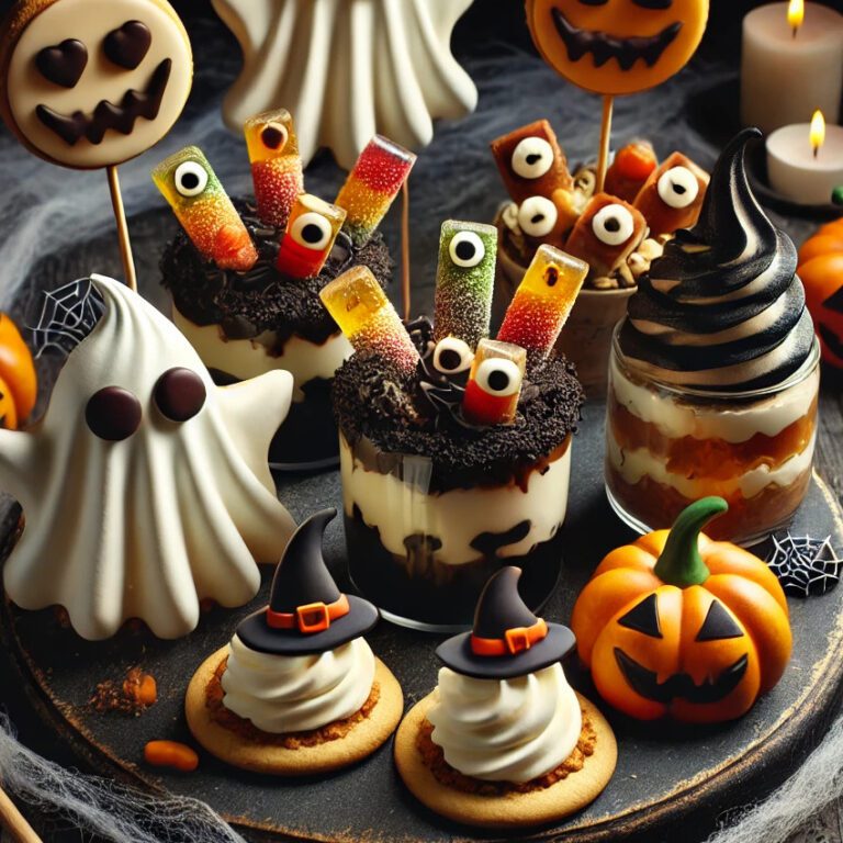 postres individuales para Halloween