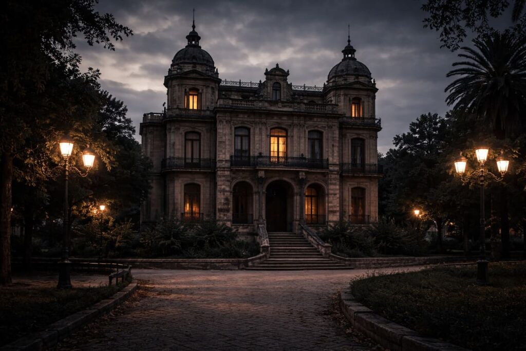 Casa de las Sirenas al crepúsculo