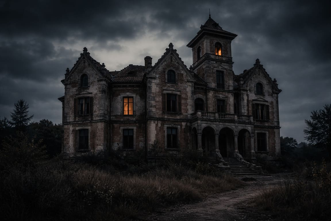 La mansión del Cortijo Jurado al atardecer